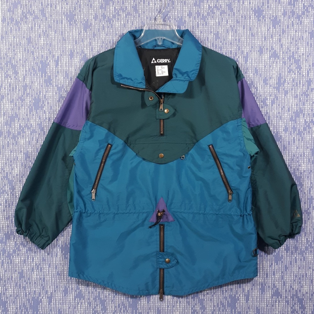 Vintage Gerry Anorak Windbreaker Jacket Colorblock Womens Size 12 Nicole